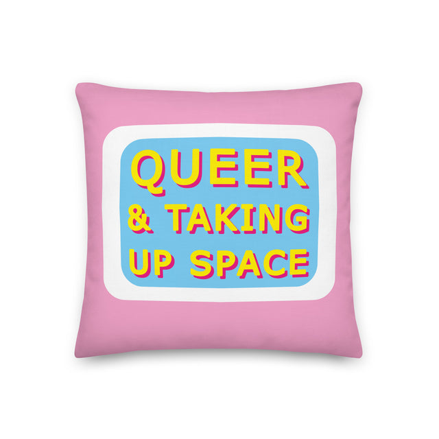 Picture of Queer & Taking Up Space Pink, Blue & White Cushions