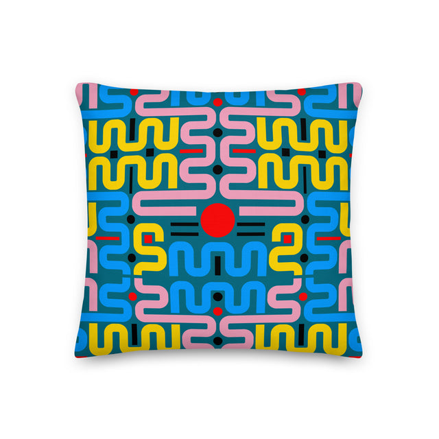 Picture of "Jubilee Line Jiggie" Rich Teal Cushions