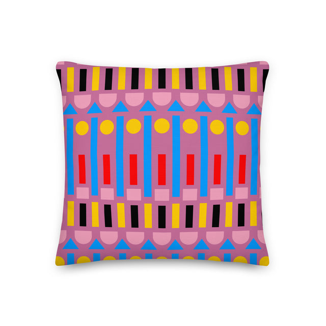 Picture of "Victoria Line Vernacular" Puce Cushions