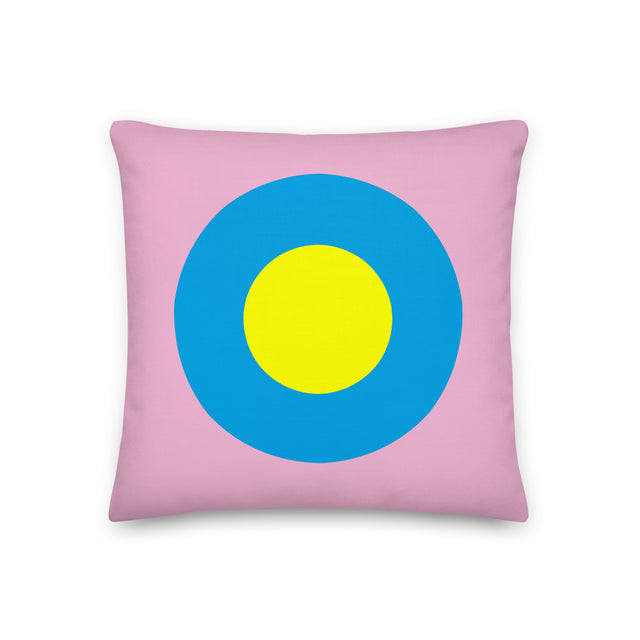 Picture of Carnation Pink, Blue & Yellow Single Chromadot Cushions