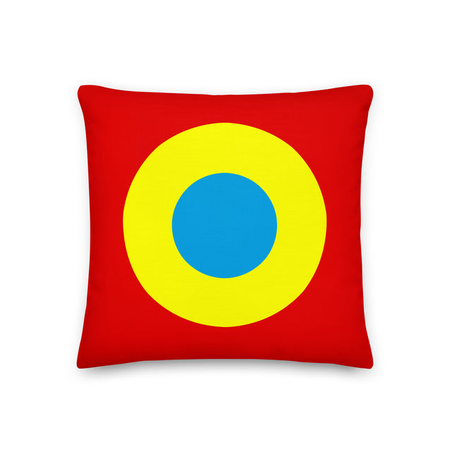 Picture of Scarlet, Blue & Yellow Single Chromadot Cushions