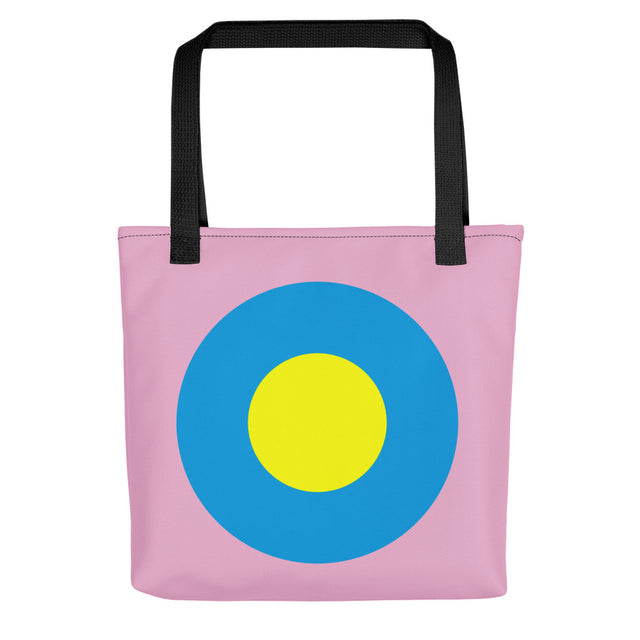 Picture of Carnation Pink, Blue & Yellow Single Chromadot Tote Bag