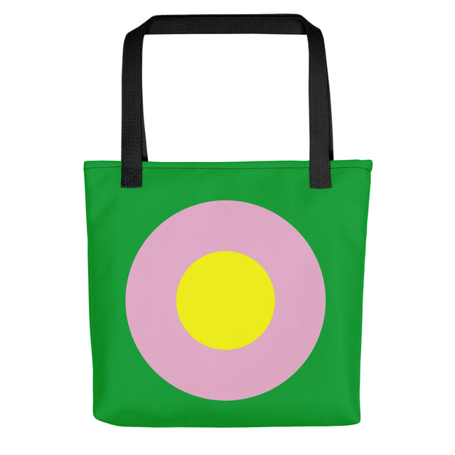 Picture of Emerald Green, Yellow & Pink Single Chromadot Tote Bag