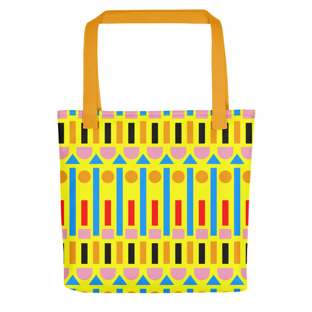 Picture of "Victoria Line Vernacular" Canary Yellow Tote Bag