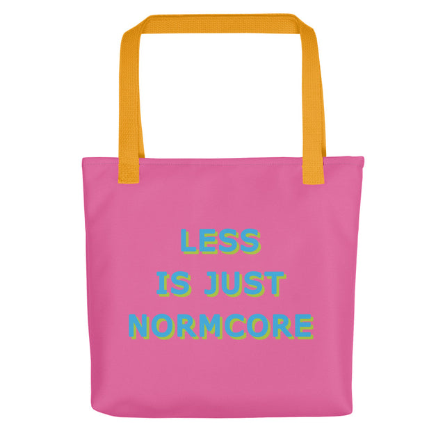 Picture of Less Is Just Normcore Blue and Pink Tote Bags