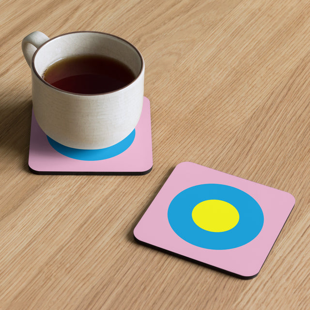 Picture of Carnation Pink, Blue & Yellow Single Chromadot Coaster