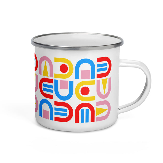 Picture of "Circuitous Circle Line" Enamel Mug