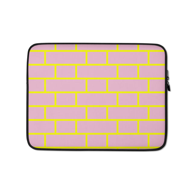 Picture of Pink & Yellow Flemish Bond Brick Laptop Cases (15" And 13")