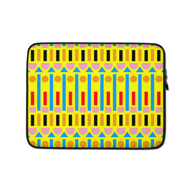 Picture of "Victoria Line Vernacular" Canary Yellow Laptop Sleeves