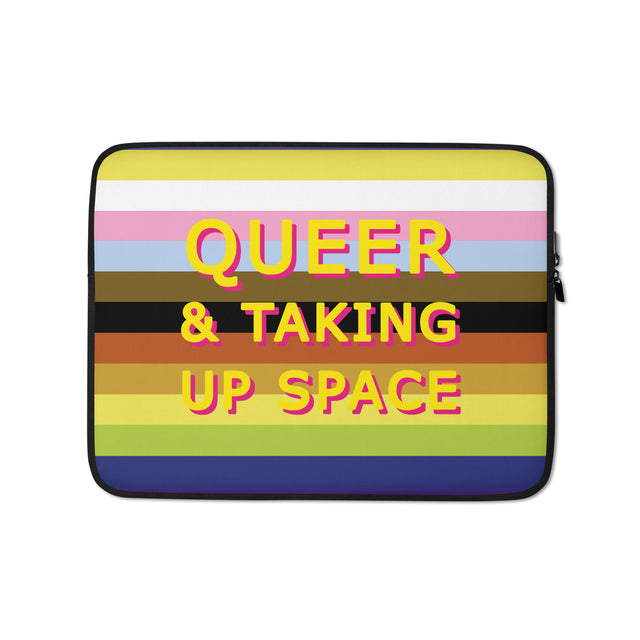 Picture of Queer & Taking Up Space Rainbow Laptop Cases (15" And 13")