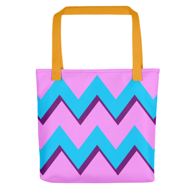 Picture of Blue & Pink Zig Zag Tote Bags