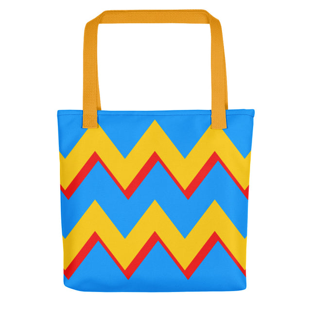 Picture of Yellow & Blue Zig Zag Tote Bags