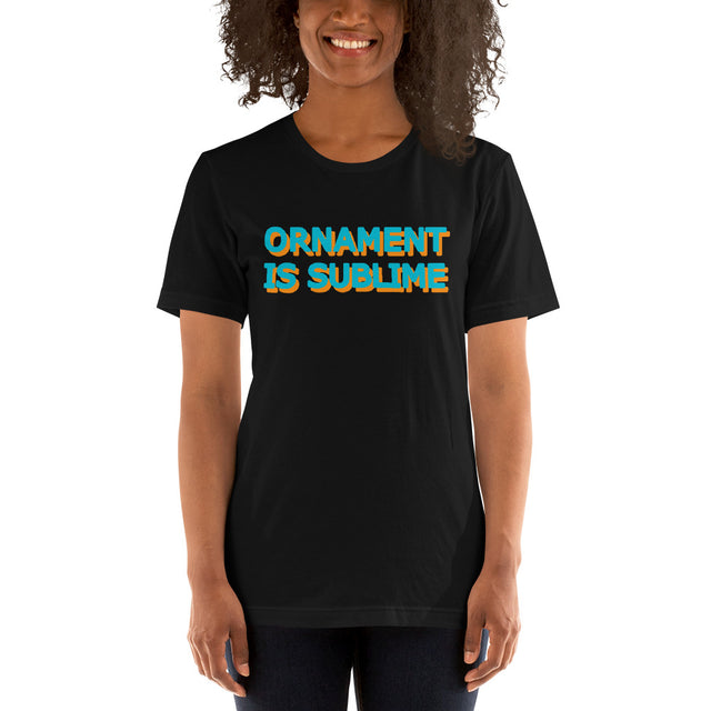 Picture of Ornament Is Sublime Blue & Orange Text Unisex T-Shirt In A Range Of Colours