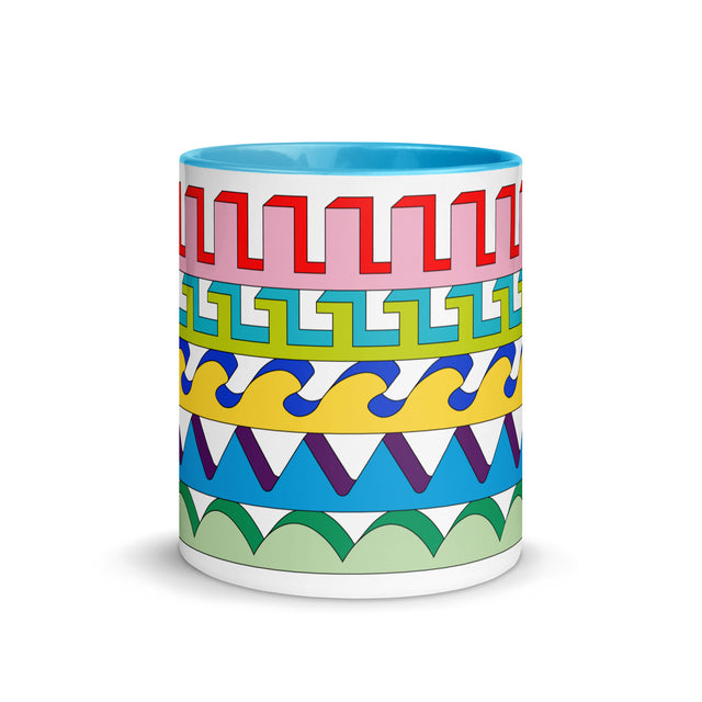 Picture of Entablature Mug in Blue or Yellow