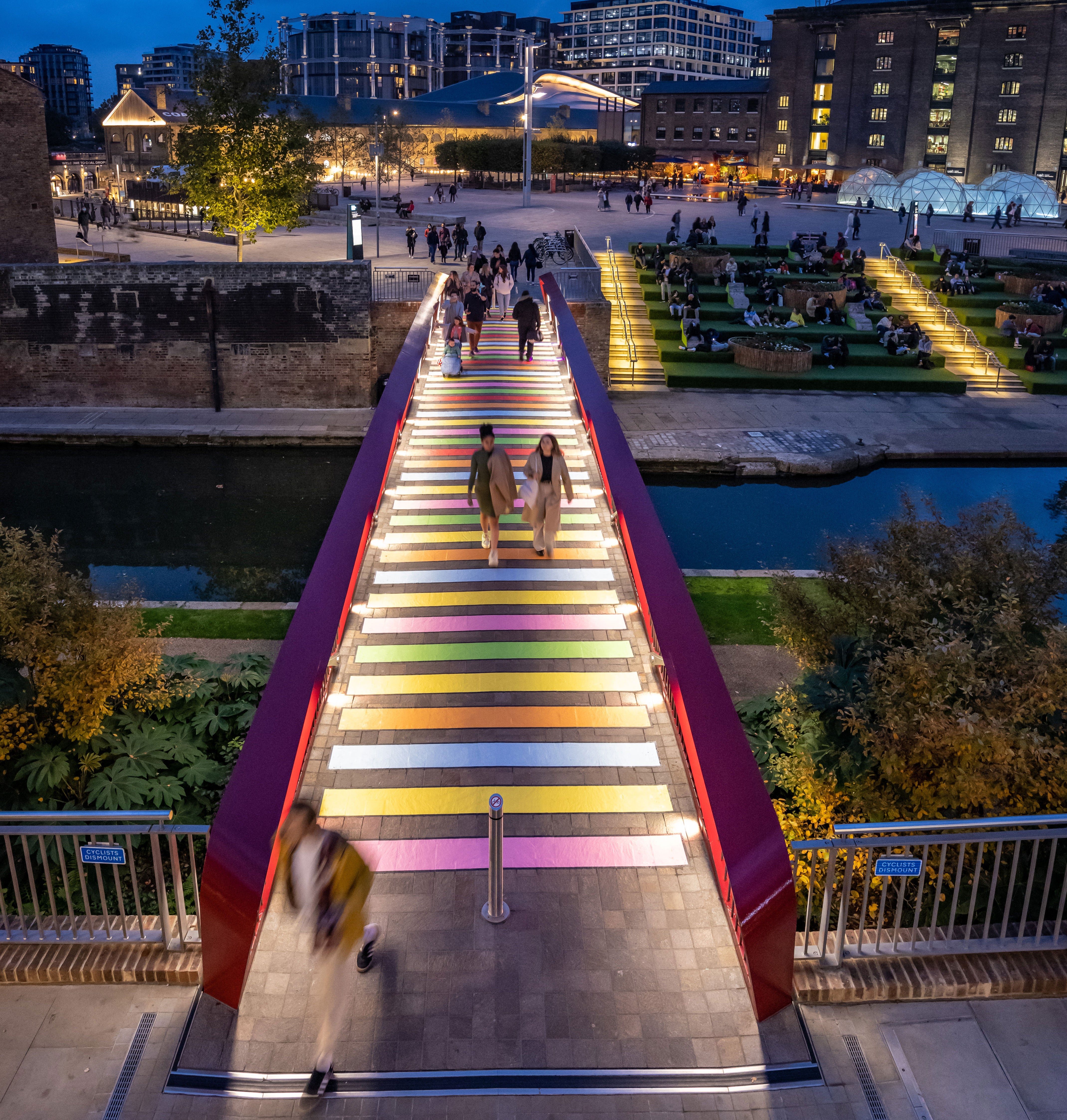 Colour Barcode public art in King's Cross by Adam Nathaniel Furman