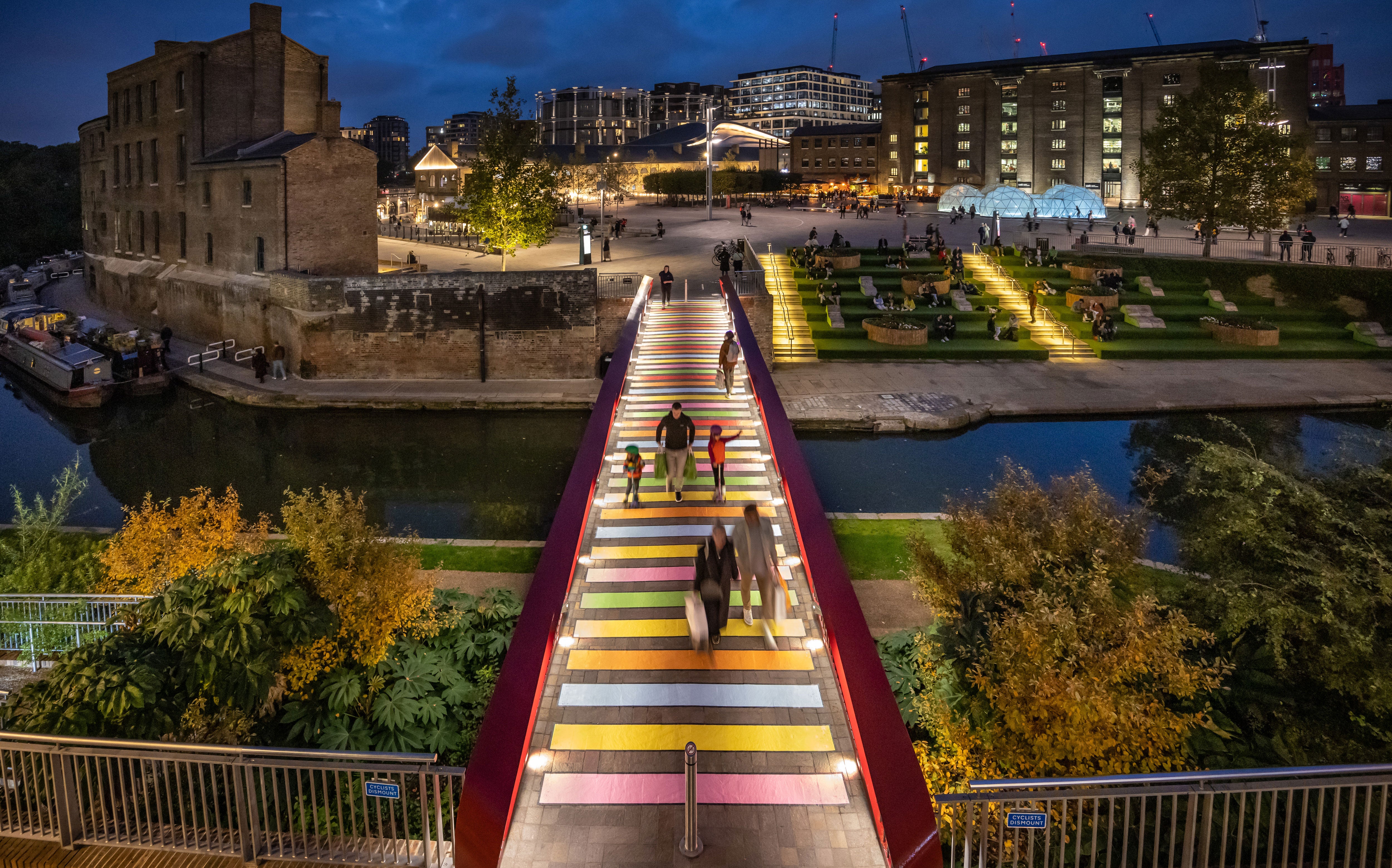 Colour Barcode public art in King's Cross by Adam Nathaniel Furman