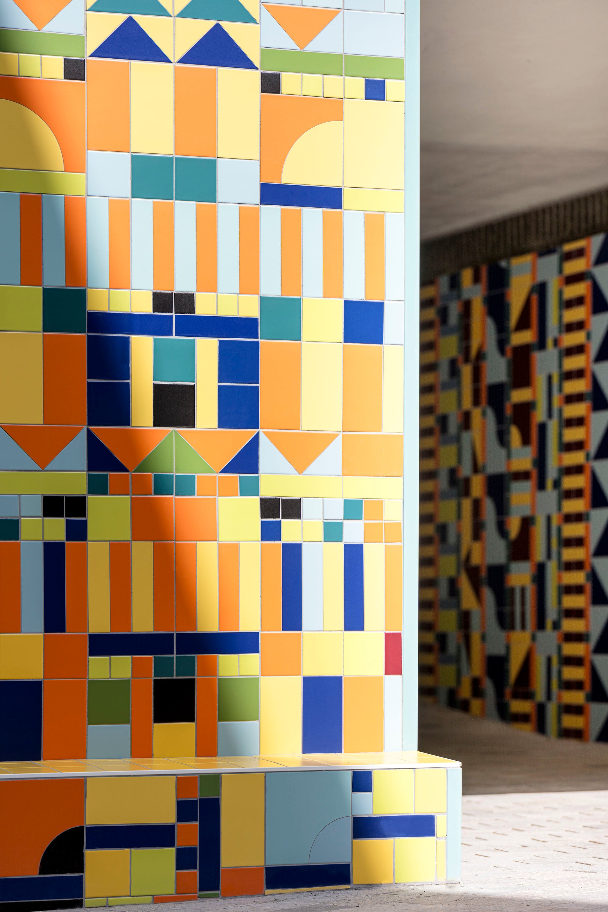 Bristol Quilt, a permanent ceramic artwork by Adam Nathaniel Furman