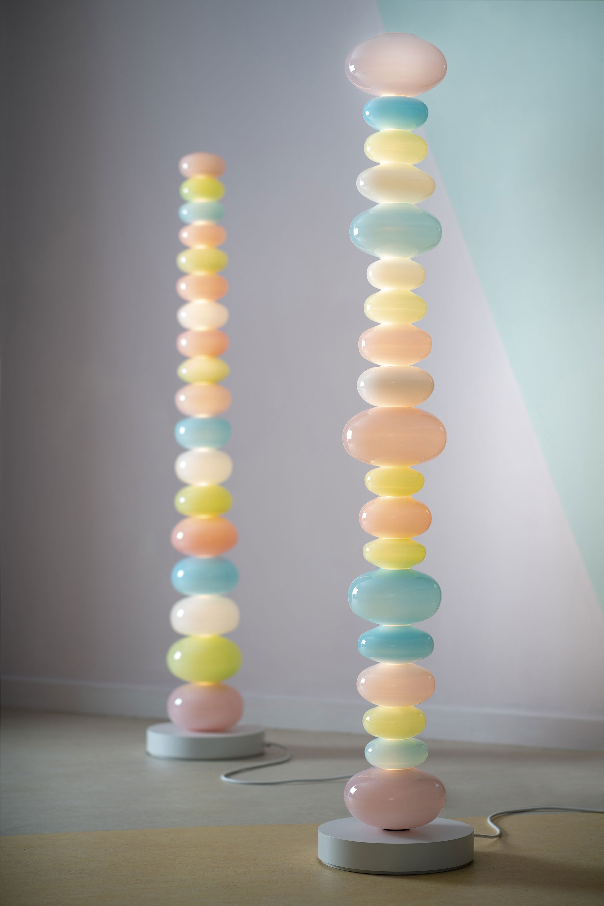 Barbie Movie Glowbule Handmade glass lamps by Adam Nathaniel Furman