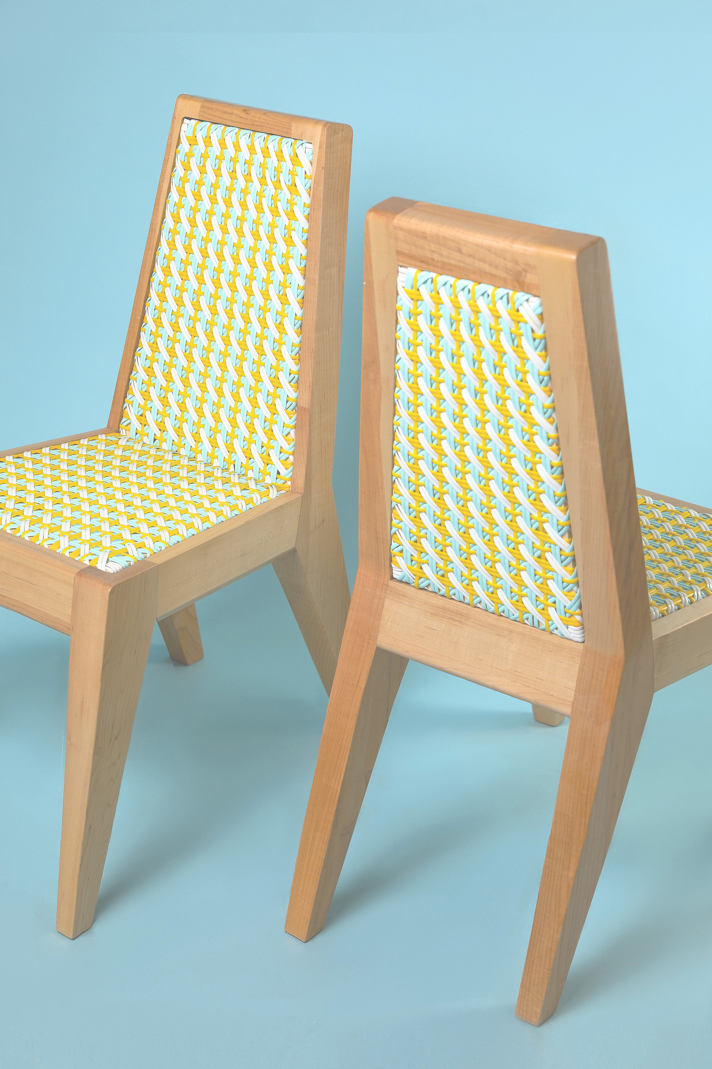 Dina chair form the Beiruti collection of caned timber chairs made in Lebanon designed by Adam Nathaniel Furman
