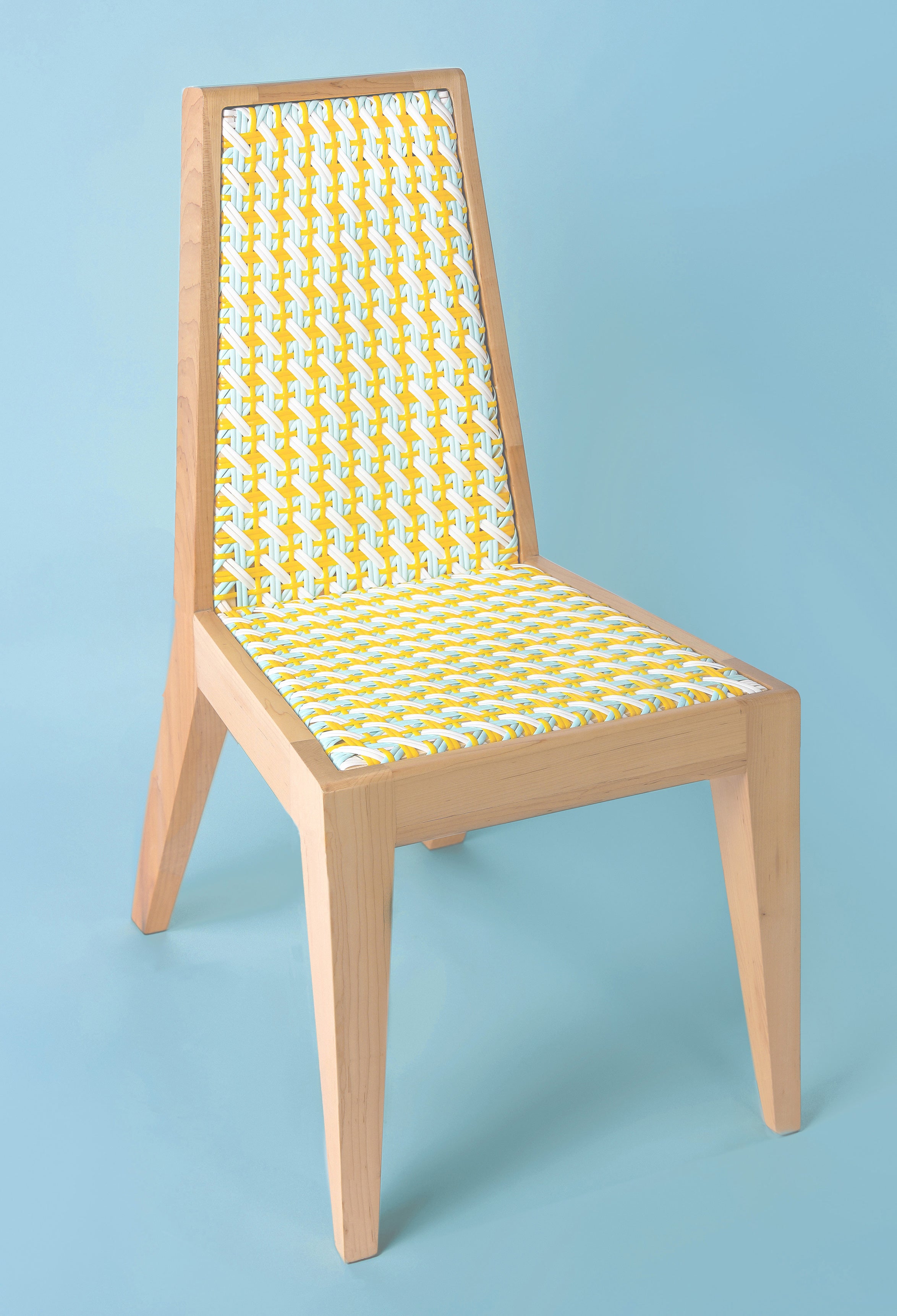 Dina chair form the Beiruti collection of caned timber chairs made in Lebanon designed by Adam Nathaniel Furman