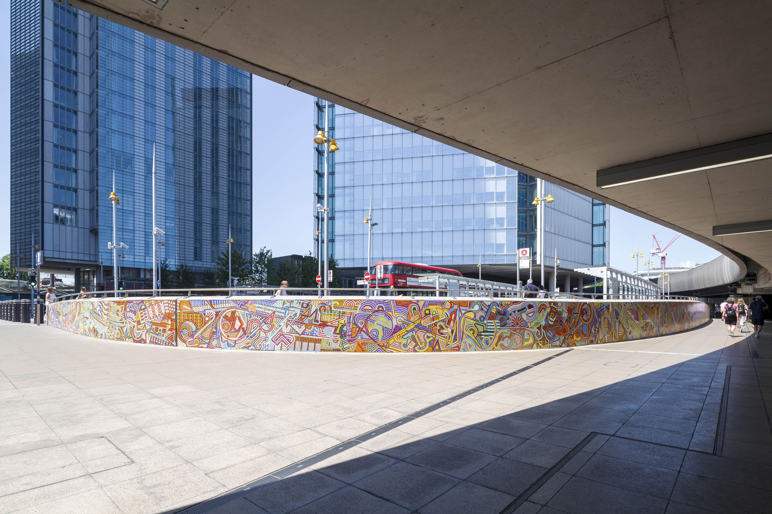 In a River A Thousand Streams, London Bridge Mosaic designed by Adam Nathaniel Furman, photo by Gareth Gardner