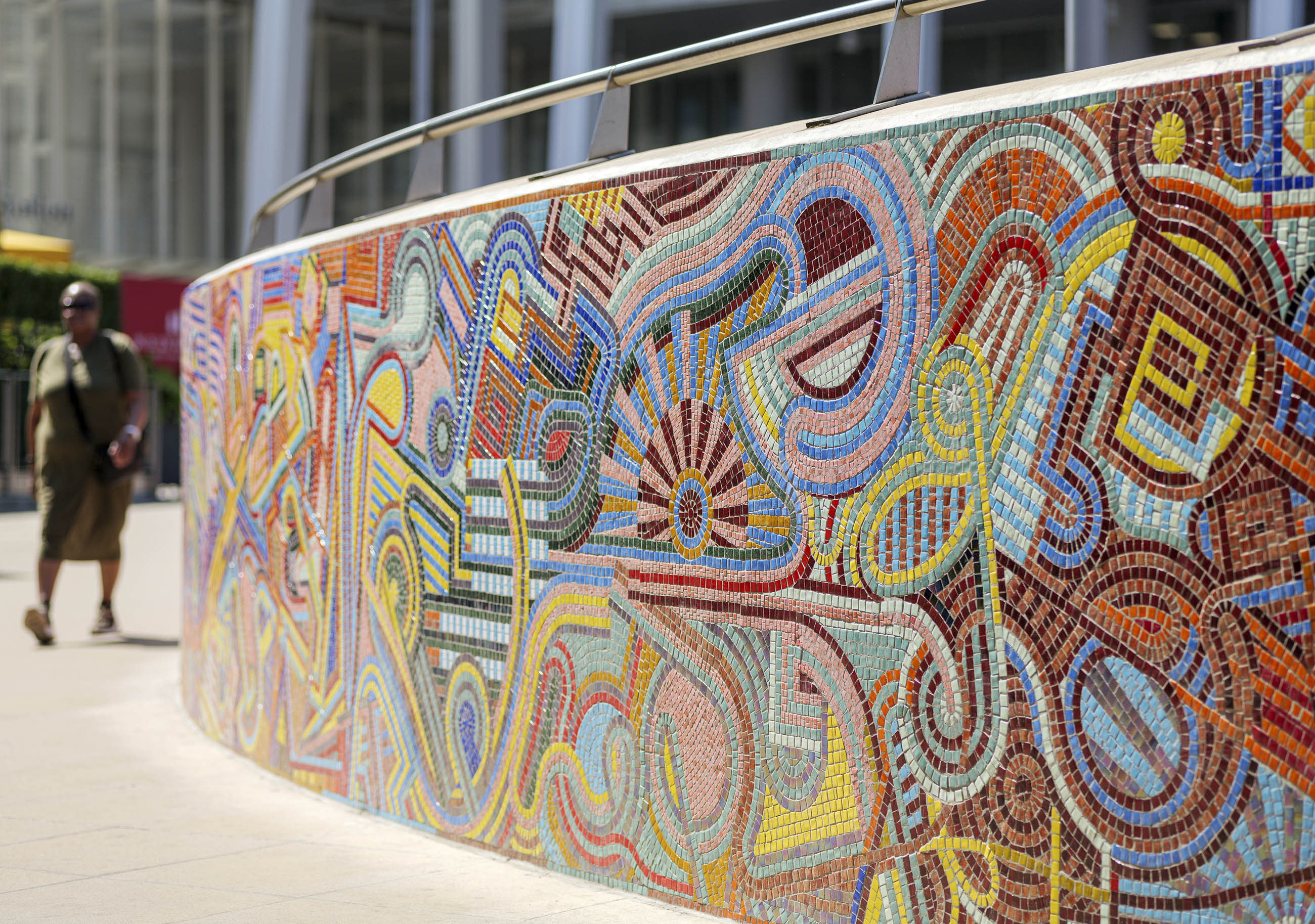 In a River A Thousand Streams, London Bridge Mosaic designed by Adam Nathaniel Furman, photo by Gareth Gardner