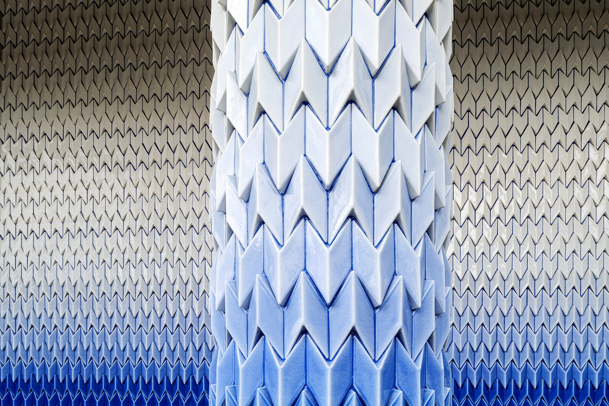 Croydon Colonnade, porcelain public architecture by Adam Nathaniel Furman