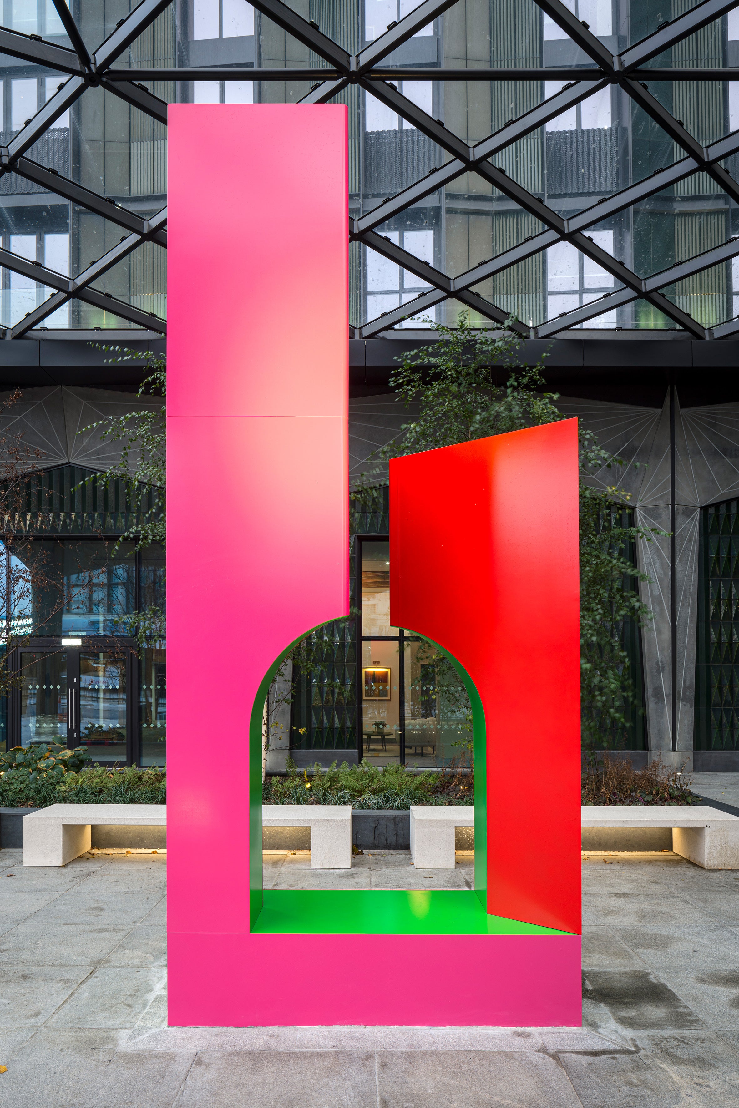 Little Towers public art sculpture seating in Croydon, London by Adam Nathaniel Furman