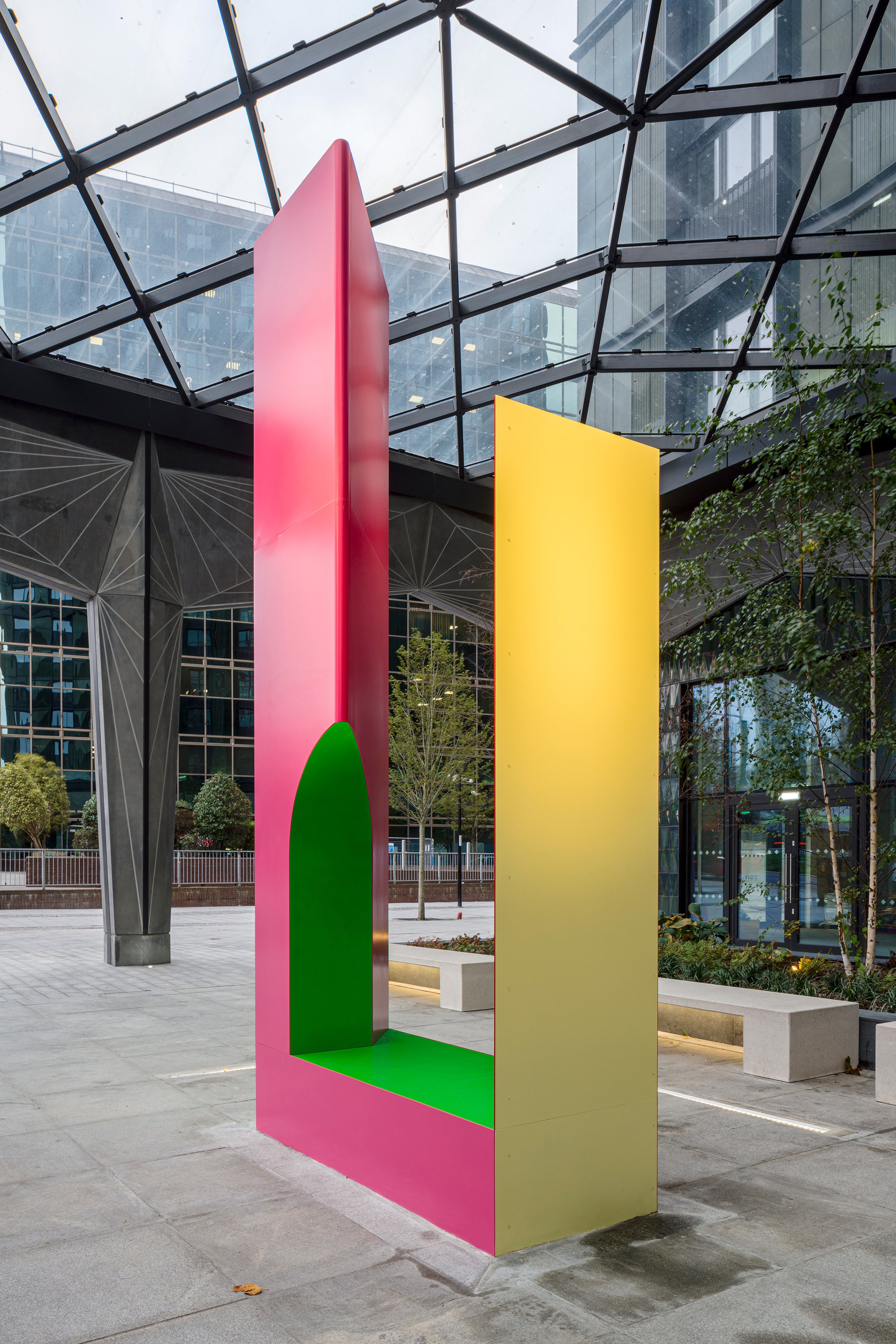 Little Towers public art sculpture seating in Croydon, London by Adam Nathaniel Furman