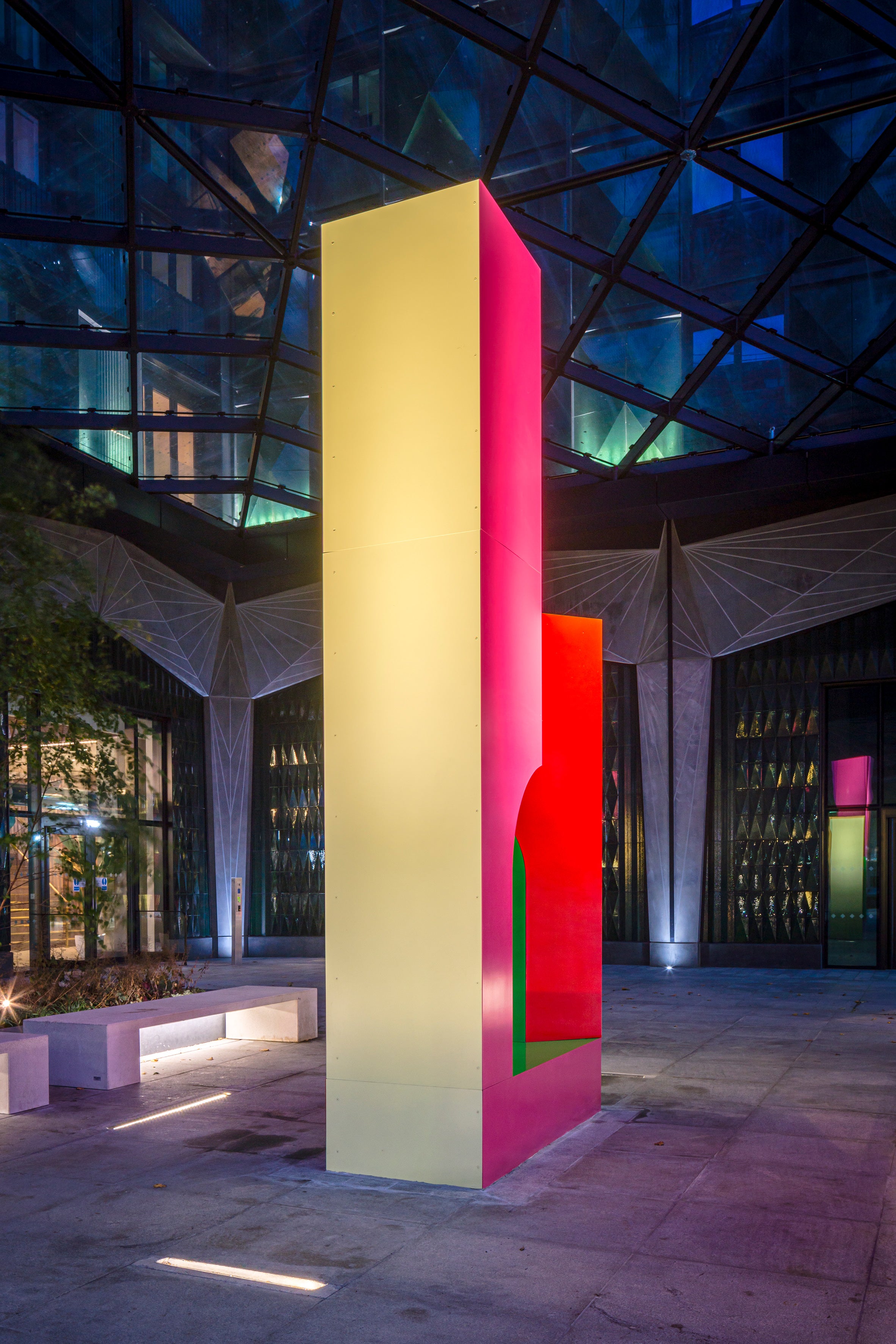 Little Towers public art sculpture seating in Croydon, London by Adam Nathaniel Furman