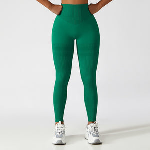 Leggings, Sport-Y4630171 | Long Leggings Green-Activewear-HZ-⚡️ Sweat and Squat Proof ⚡️ Ribbed Knit Fabric⚡️ Tight Cut To The Body⚡️ Soft And Secure Waistband⚡️ The model wears size M⚡️ Composition: 90% nylon, 10% spandex⚡️ Engineered to lift, sculpt and contour with rear accentuating ruching The perfect pair of workout leggings that never go out of style. With a flattering high waist and close-to-skin fit, impeccable stretch in every direction that gives you the mobility that you need, whether