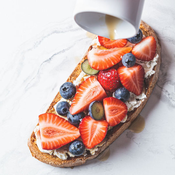 ricotta, berry and collagen breakfast toast