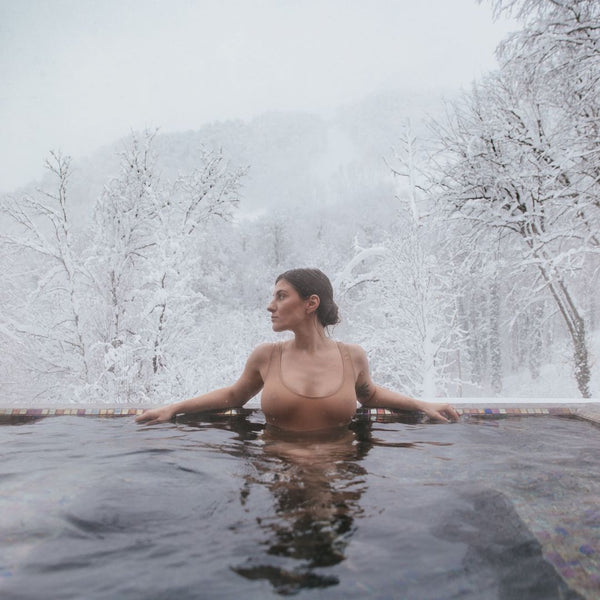 woman cold plunge pool