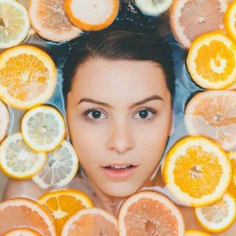 woman in orange bath