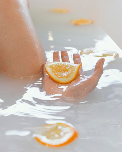 orange peels in bath