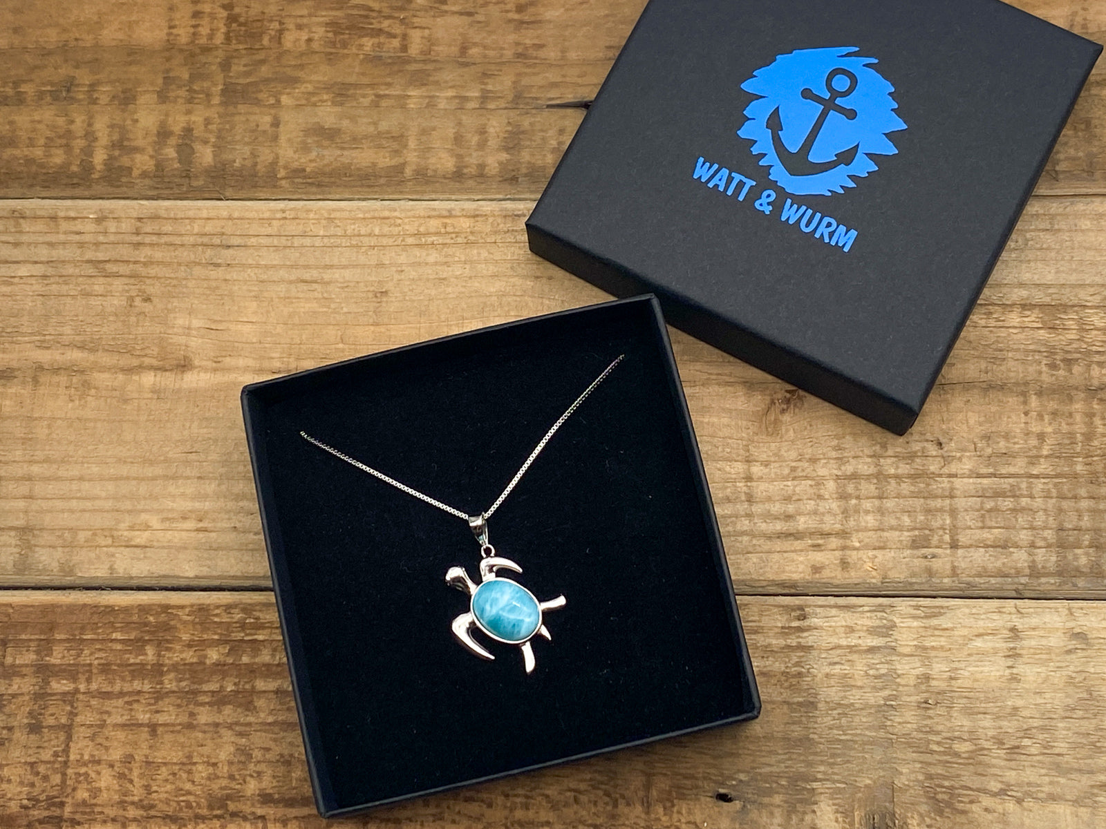 Larimar Schildkröte Schmuck als Geschenk