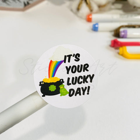 16 IT&#39;S YOUR LUCKY Day Stickers, St. Patrick&#39;s Day Labels, Happy Mail Labels, Packaging Stickers, Business Stickers, Stickers, Mail Label