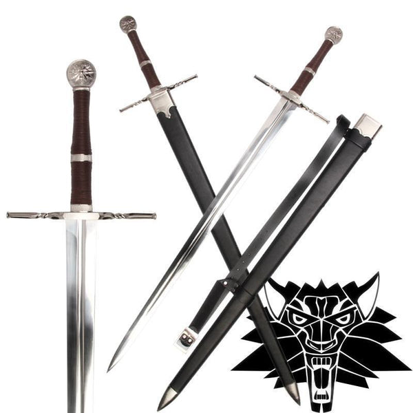 Geralt Black Steel Witcher Sword Netflix Adaptation Steel Replica