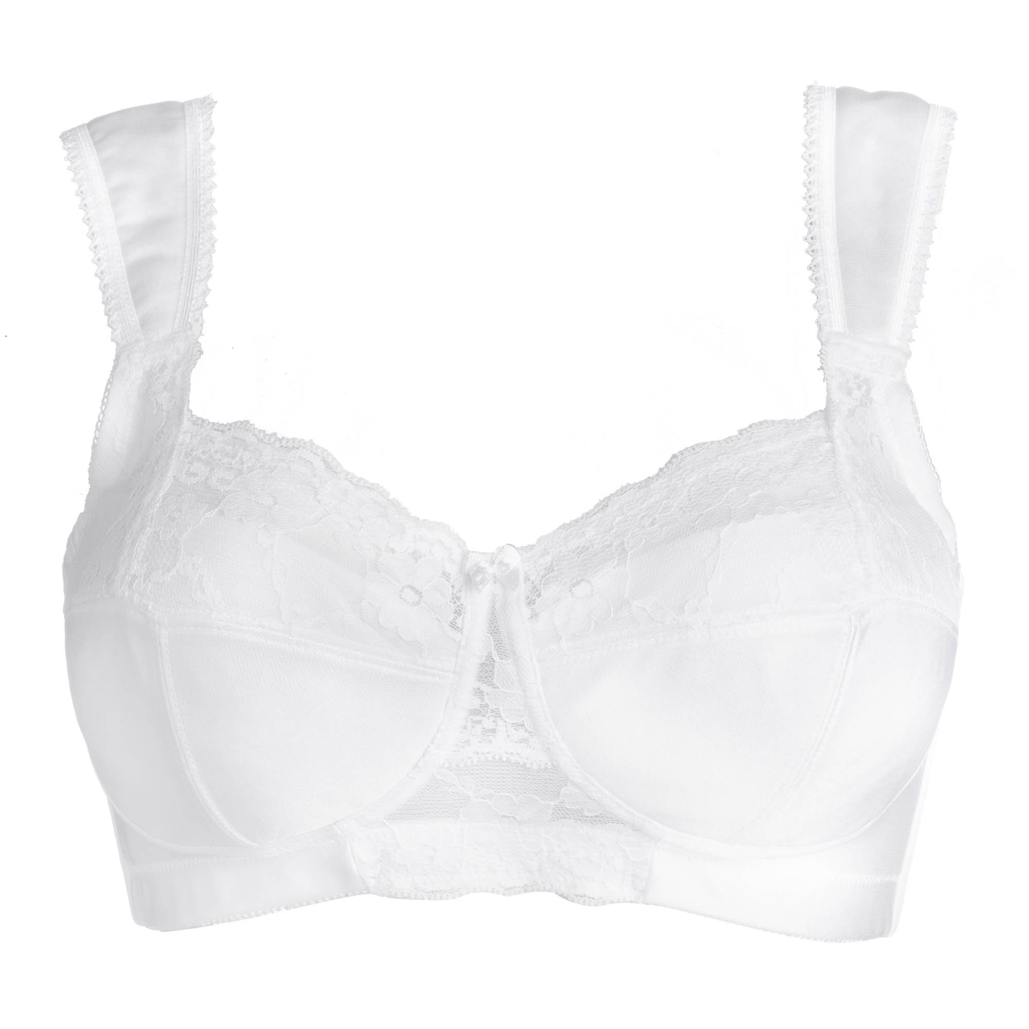 Style 7218 | Lace Wireless Bra - White