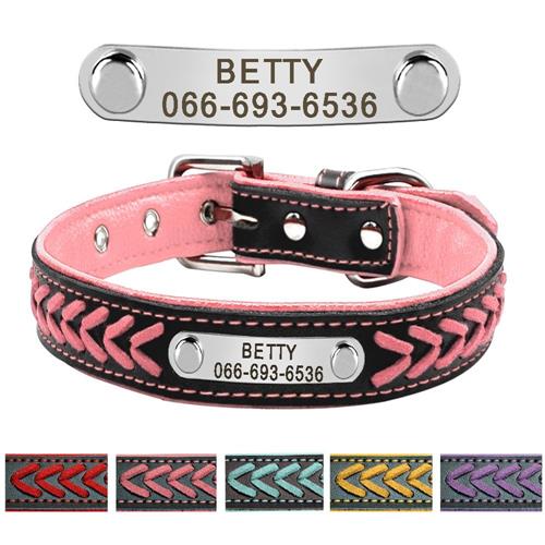 personalized leather dog collars and leashes