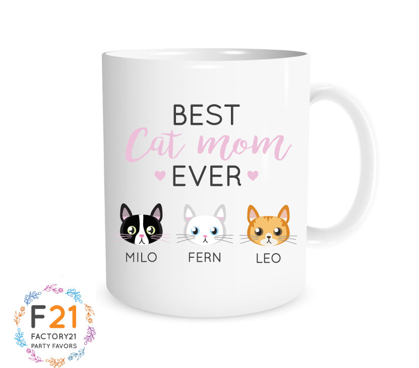 Personalized cat mom coffee mug 