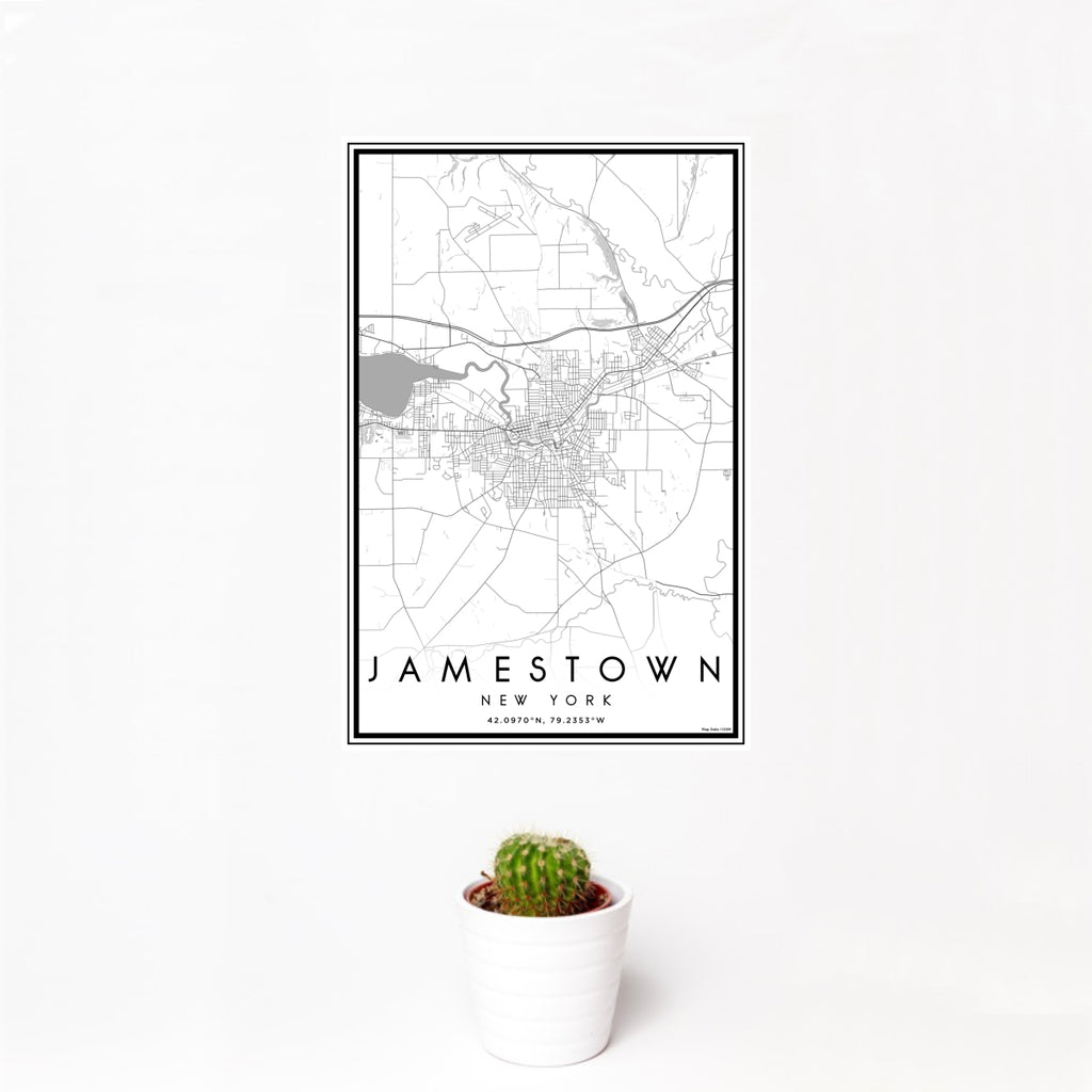 Jamestown NY Map Print - Classic