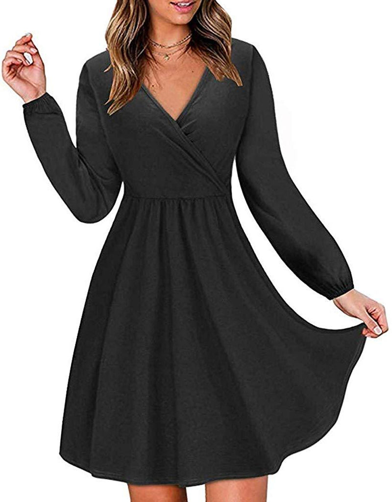 plain black dress knee length