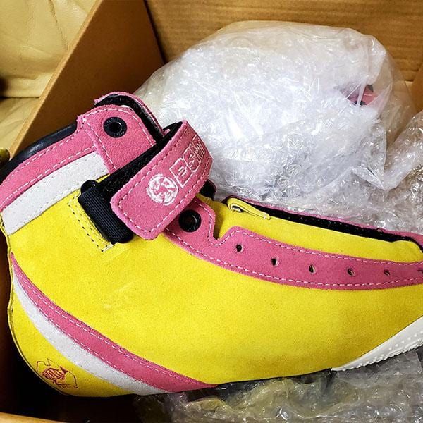 Bont Parkstars Custom Roller Skates Boot Skate Package Yellow Pink White