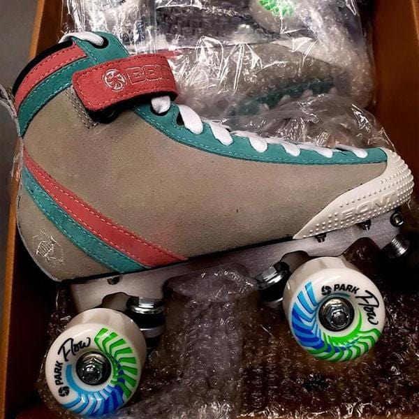 Bont Parkstars Custom Roller Skates Boot Skate Package Grey Teal Red