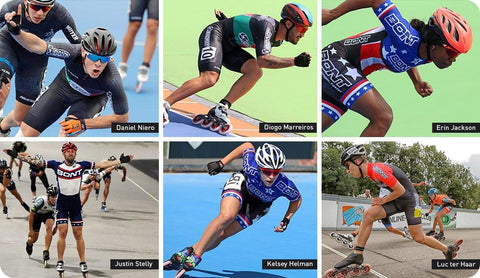 6 images of Bont skaters on inline skates