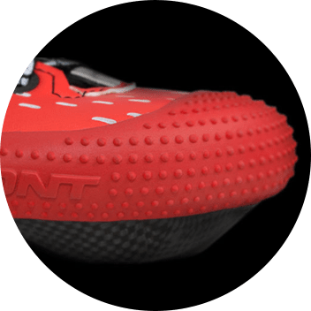 Bont toe protector in red on boot