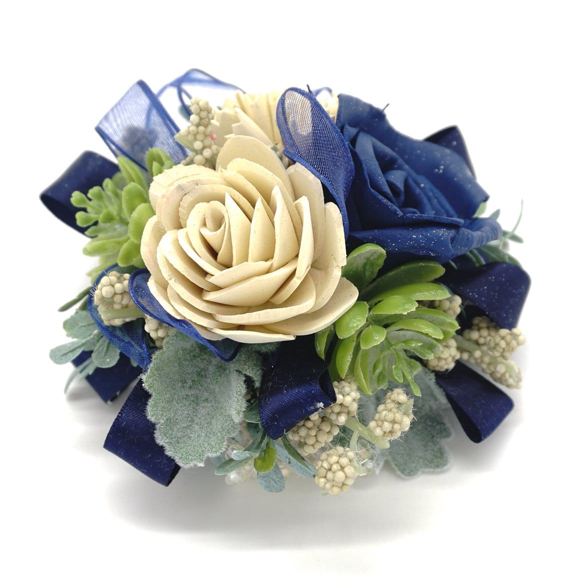 navy corsage