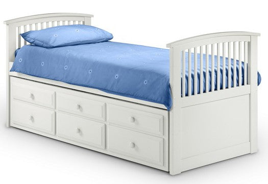 childrens white wooden bed