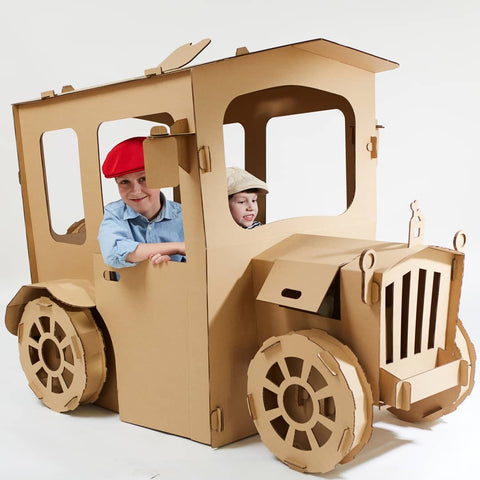 carro de carton para niños juguete